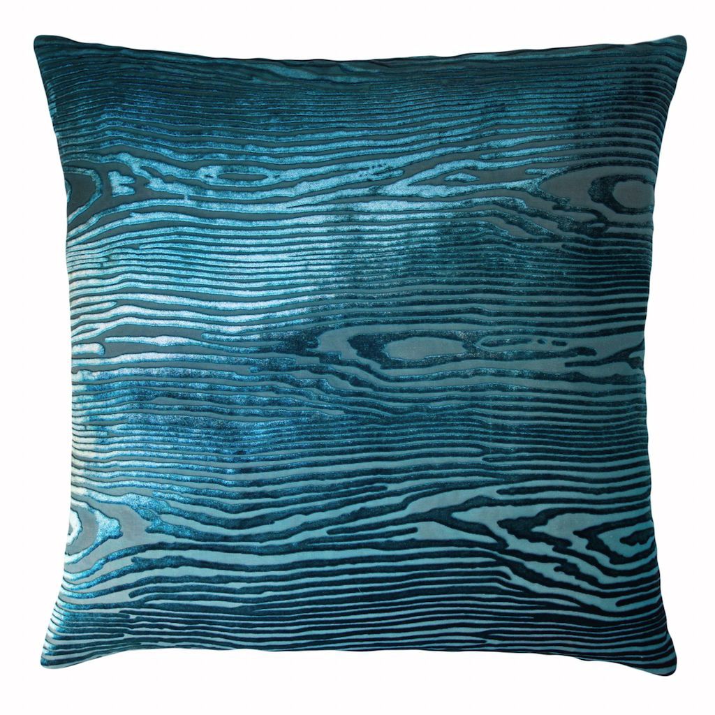 Fig Linens - Pacific Woodgrain Decorative Pillow by Kevin O&#39;Brien Studio