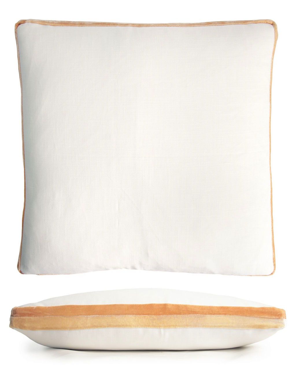 Gold Beige Double Tuxedo Pillow by Kevin O'Brien Studio | Fig Linens