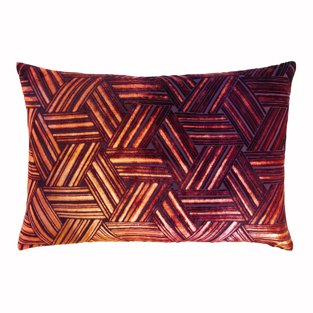 Wildberry Entwined Velvet Pillow by Kevin O&#39;Brien Studio | Fig Linens