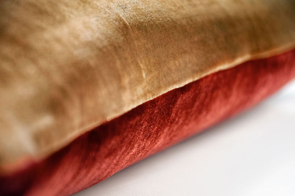 Copper Ivy/Paprika Two Tone Ombre Pillow by Kevin O'Brien Studio - Details - Fig Linens