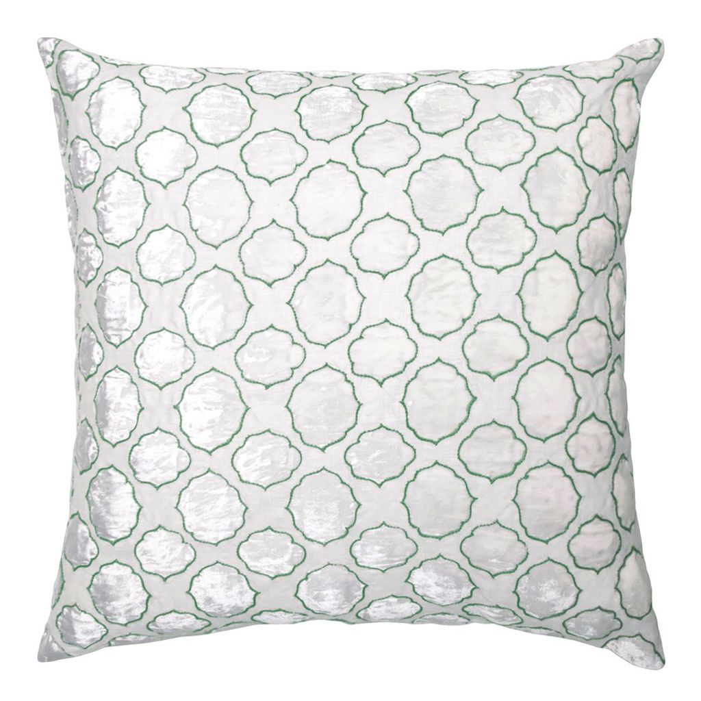Grass Tile Velvet Appliqué Pillow by Kevin O&#39;Brien Studio - Fig Linens
