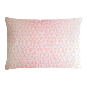 Fig Linens - Triangles Velvet Blush Pillows by Kevin O’Brien Studio