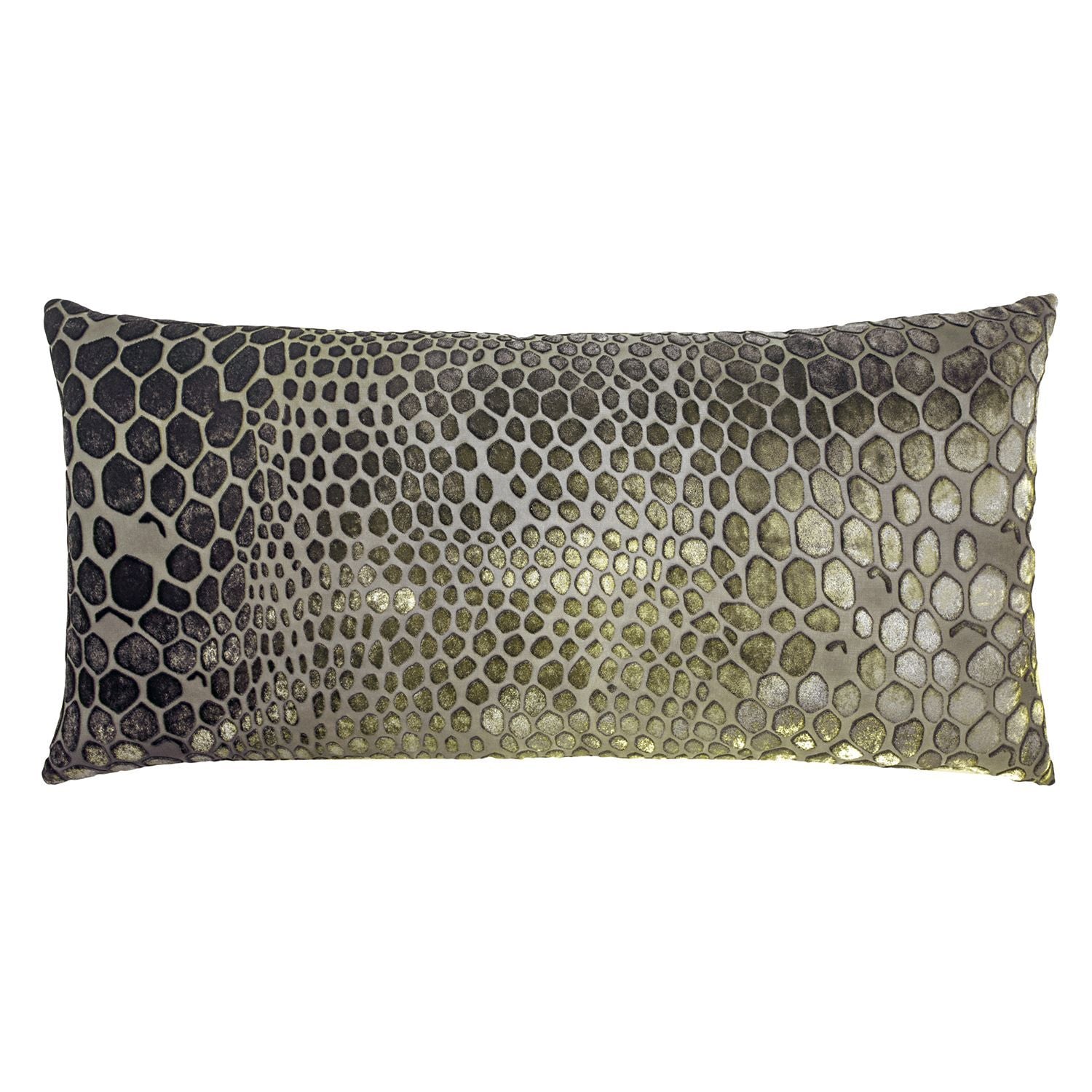 Fig Linens - Oregano Snakeskin Boudoir Pillow by Kevin O'Brien Studio