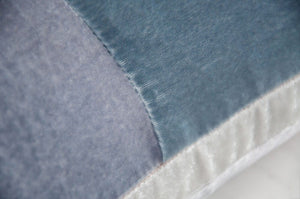 Fig Linens - Kevin O'Brien Studio Moonstone Velvet Color Block Pillow - Close up