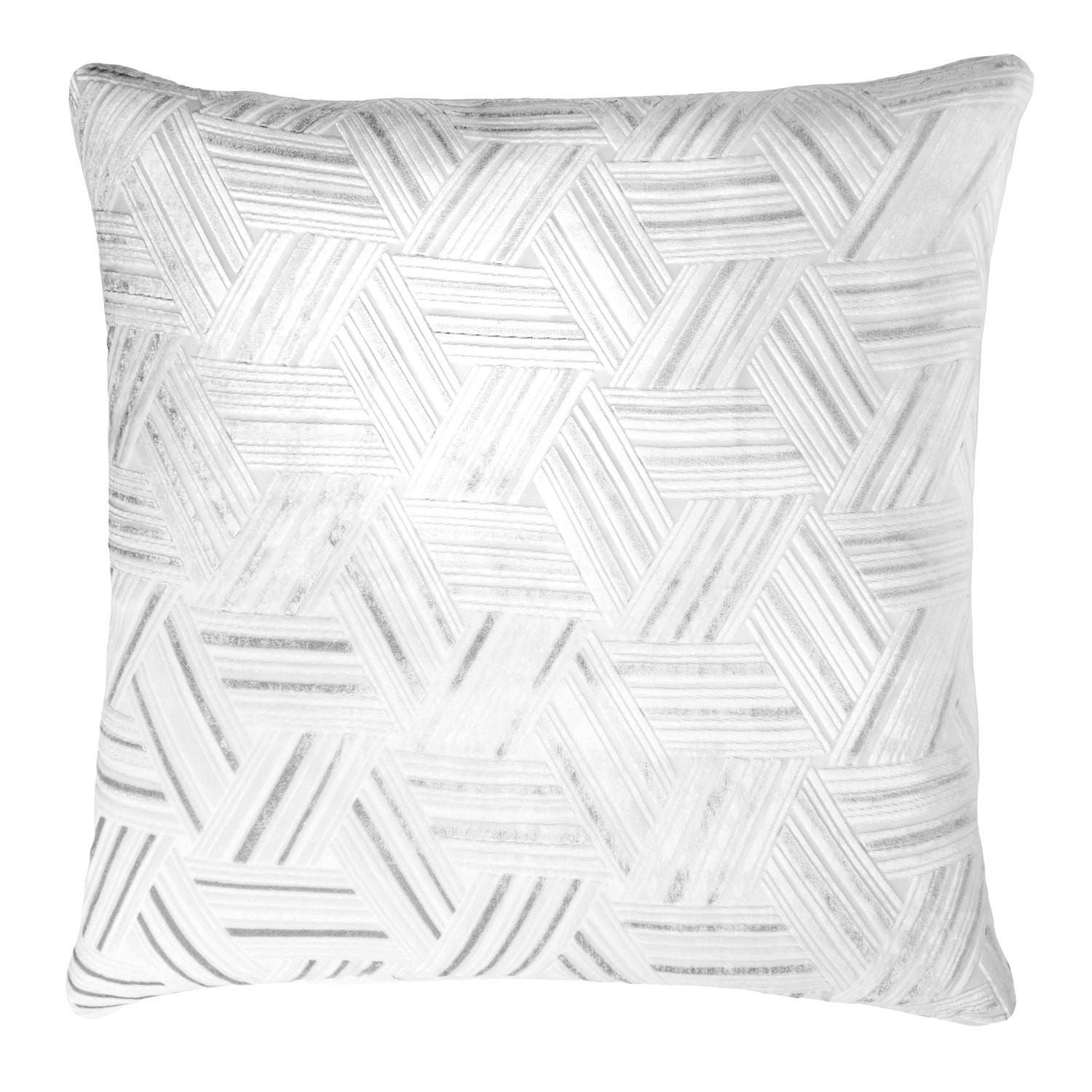 White Entwined Velvet Pillow by Kevin O'Brien Studio | Fig Linens