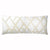 Fig Linens - White & Yellow Net Velvet Appliqué Large Boudoir Pillow by Kevin O'Brien Studio
