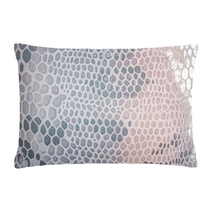 Fig Linens - Snakeskin Moonstone Velvet Boudoir Pillow by Kevin O'Brien Studio