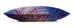 Fig Linens -Peacock Entwined Velvet Pillow by Kevin O'Brien Studio - Side