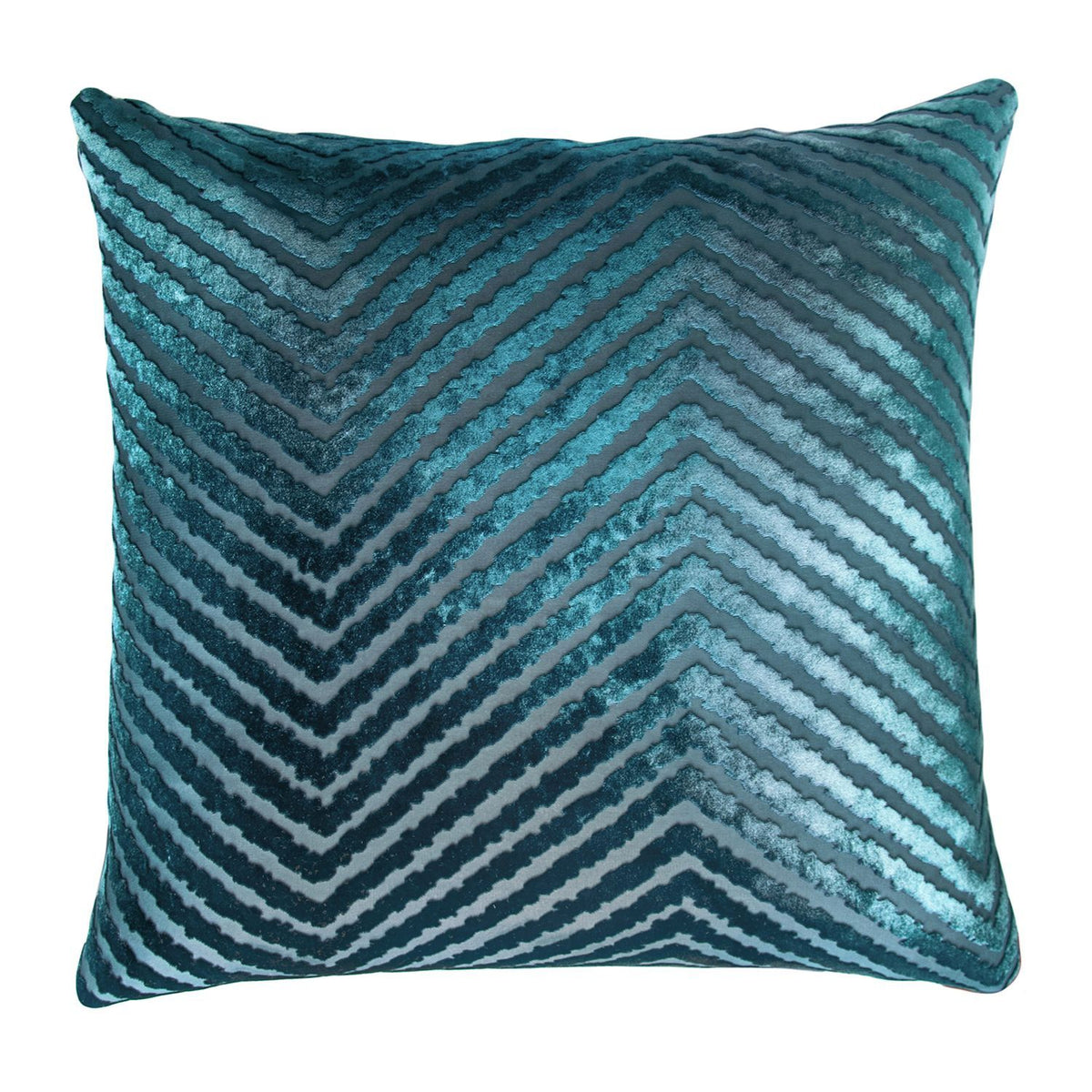 Fig Linens - Pacific Chevron Decorative Pillow by Kevin O&#39;Brien Studio