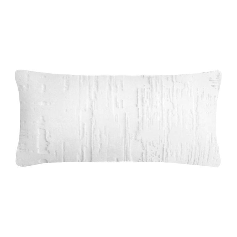 Fig Linens - Brush Stroke White Velvet Boudoir Pillows by Kevin O'Brien Studio
