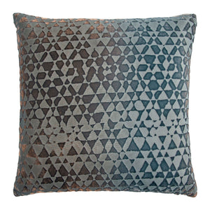 Fig Linens - Kevin O'Brien Studio - Triangles Gunmetal Velvet Pillows