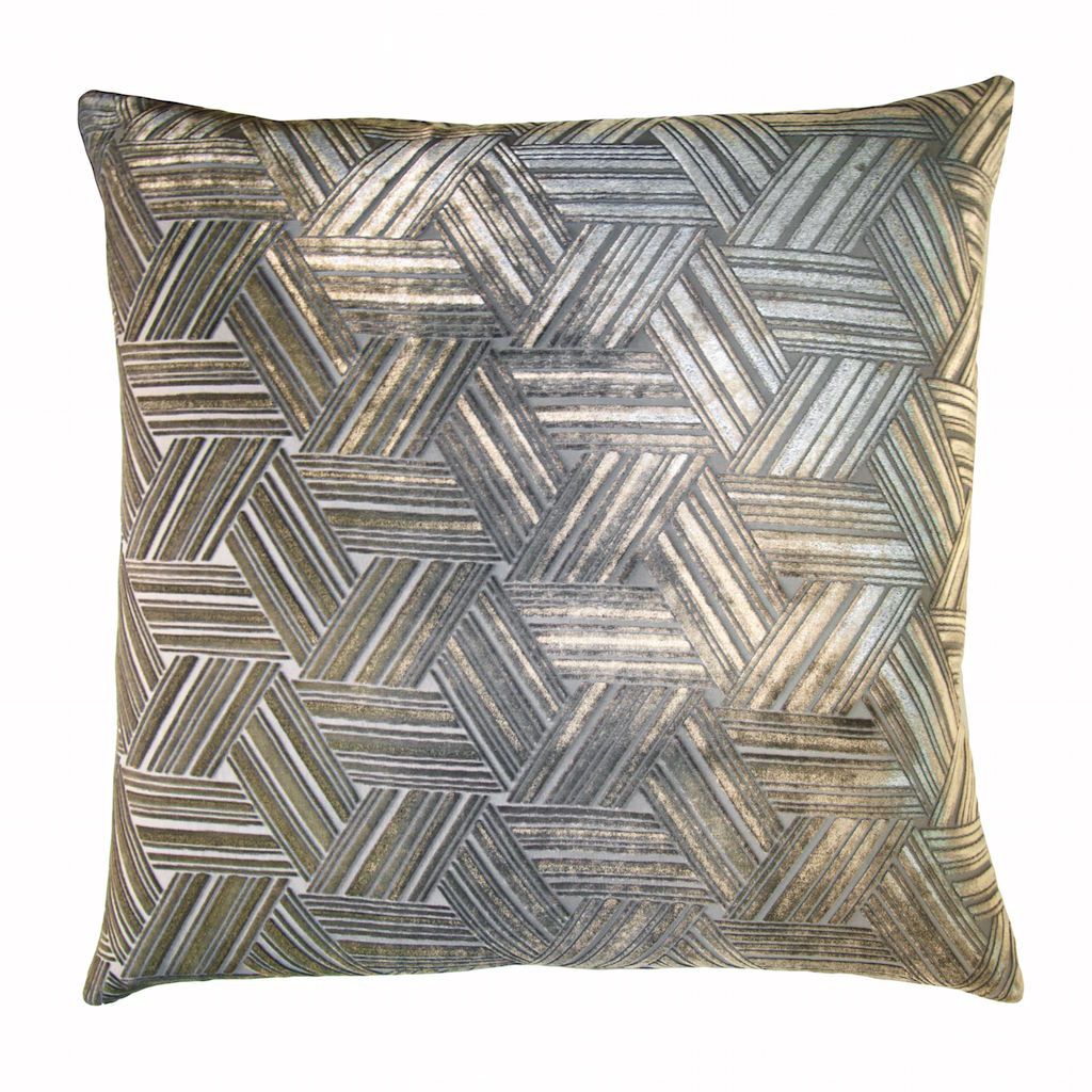Nickel Entwined Velvet Pillow by Kevin O&#39;Brien Studio | Fig Linens