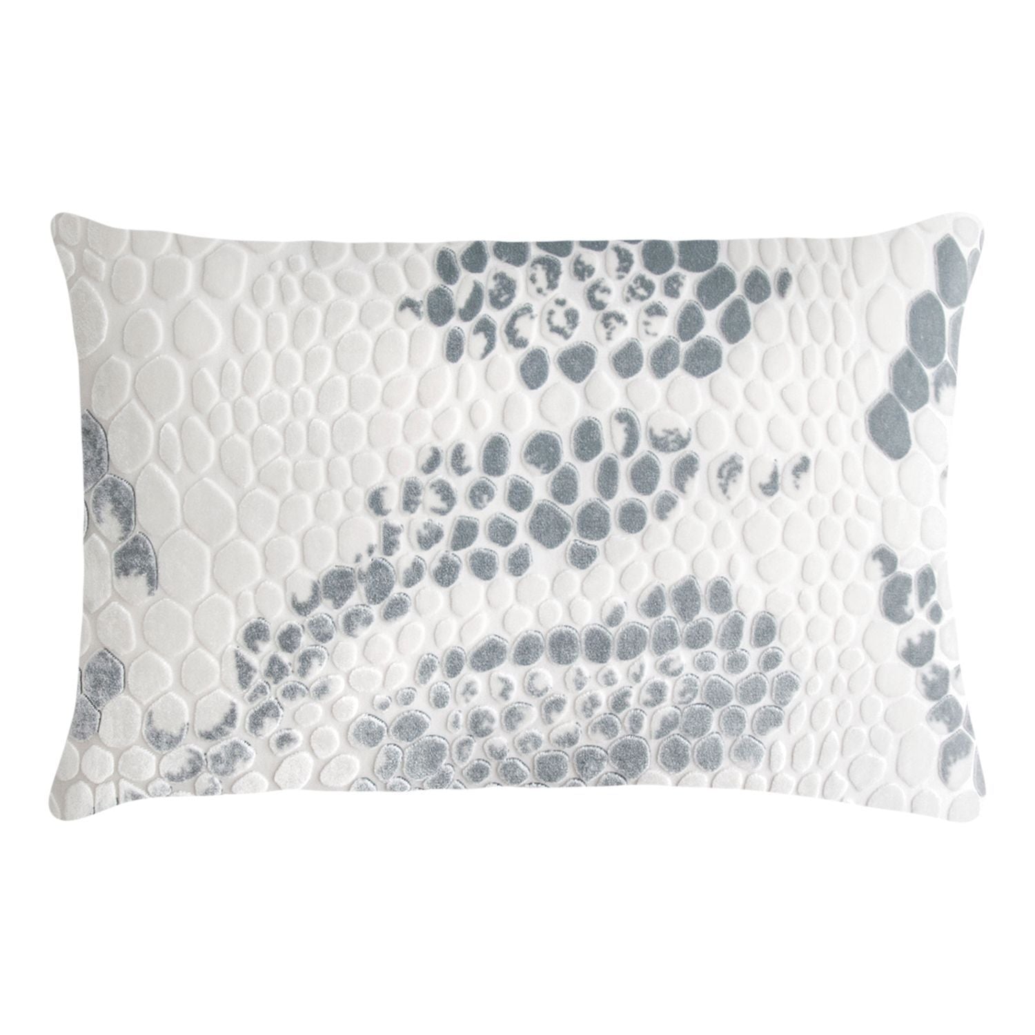 White Snakeskin Velvet Pillows by Kevin O'Brien Studio