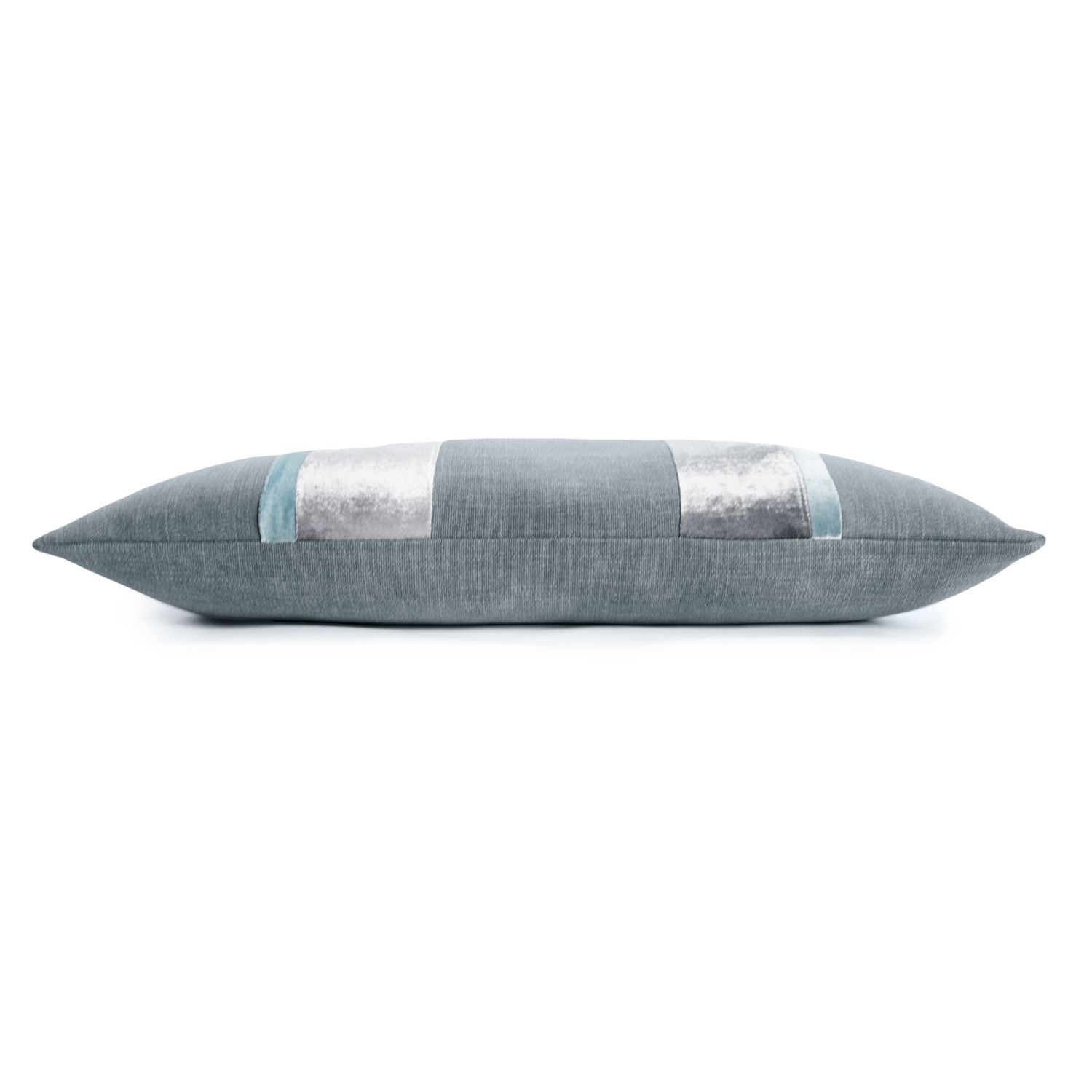 Fig Linens - Dusk Stripe Oblong Decorative Pillow by Kevin O'Brien Studio - Side