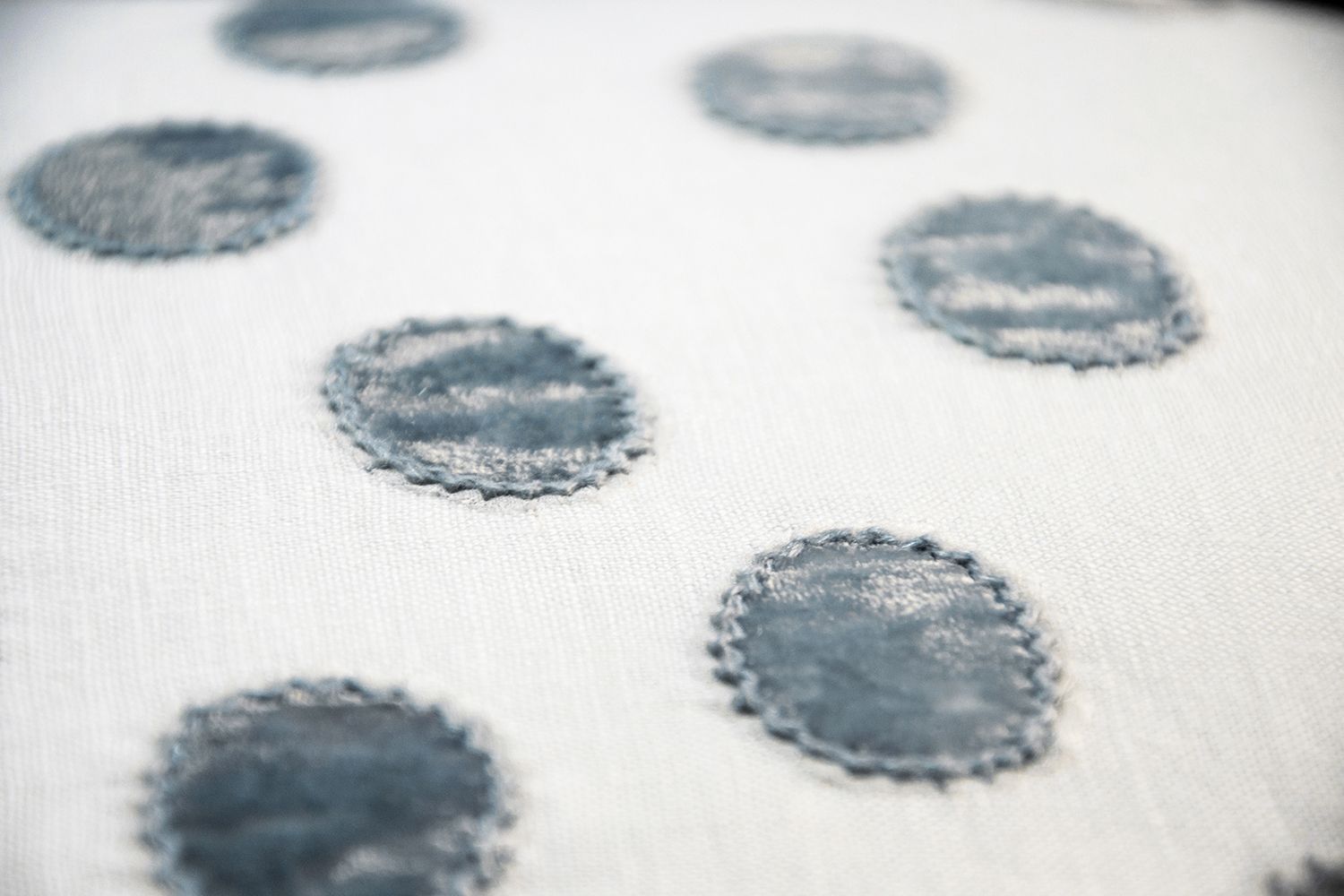 Fig Linens - Steel Ovals Velvet Pillows by Kevin O'Brien Studio - Close up