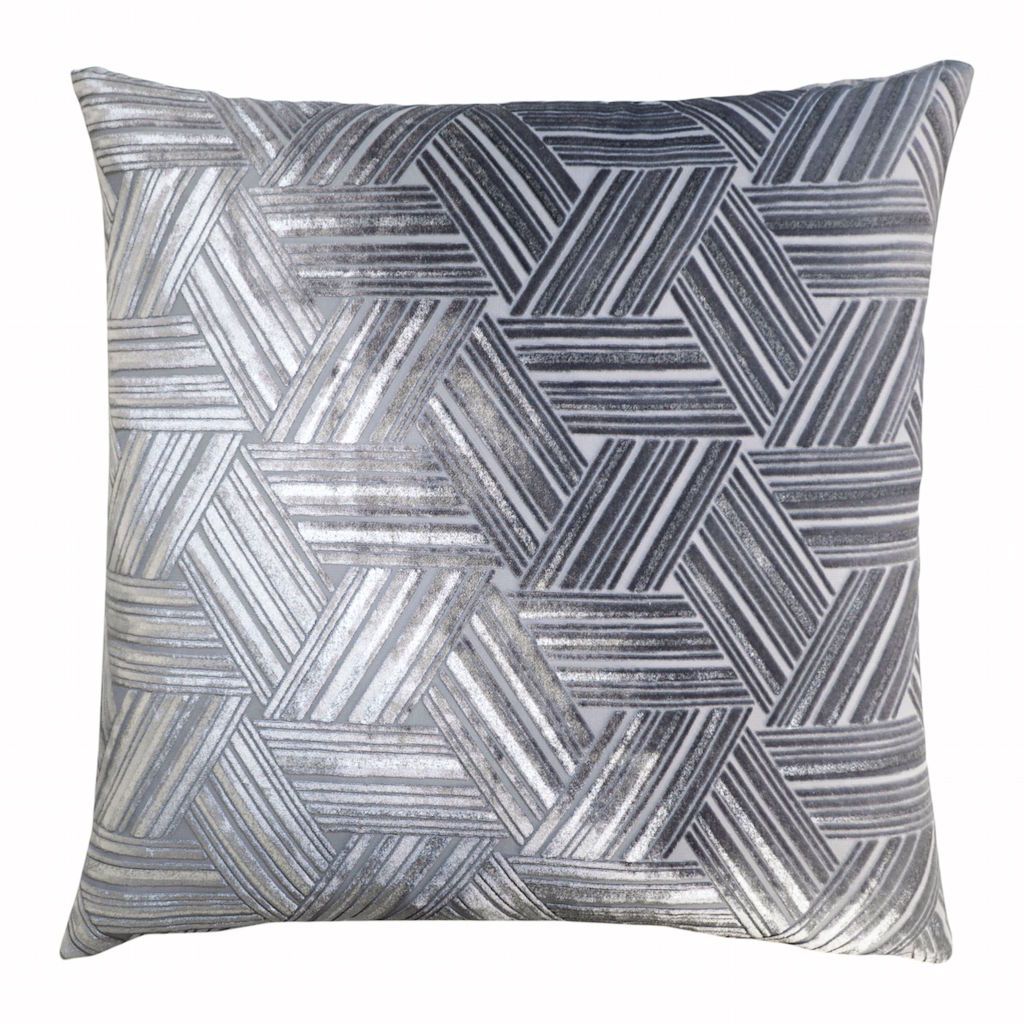 Silver Entwined Velvet Pillow by Kevin O&#39;Brien Studio | Fig Linens