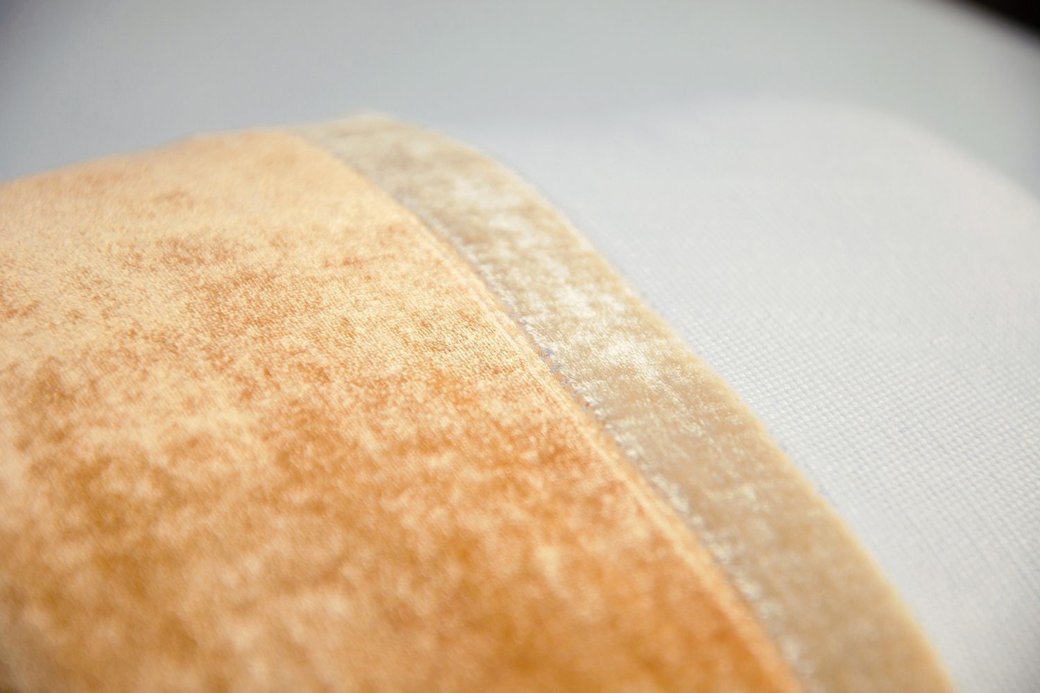Fig Linens - Gold Beige Stripe Oblong Decorative Pillow by Kevin O'Brien Studio - Close up