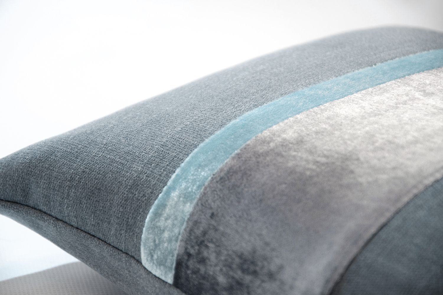 Fig Linens - Dusk Stripe Oblong Decorative Pillow by Kevin O'Brien Studio - Details
