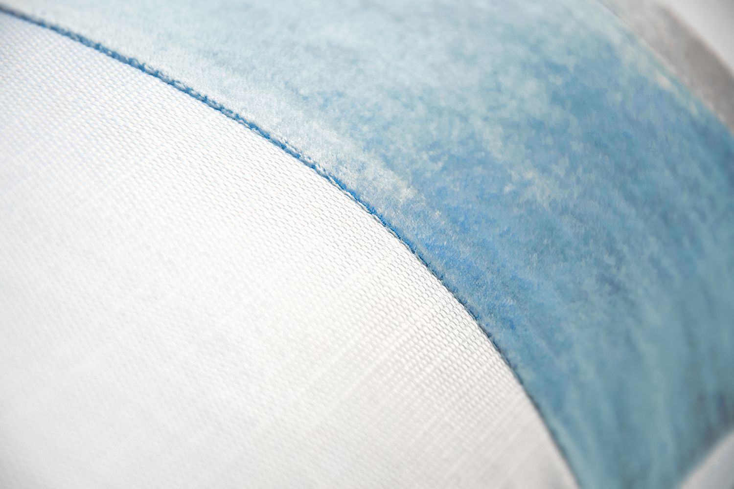 Fig Linens - Robin's Egg Stripe Oblong Decorative Pillow by Kevin O'Brien Studio - Close up