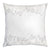 Ferns White & Grey Velvet Appliqué Square Pillow by Kevin O'Brien Studio  - Fig Linens