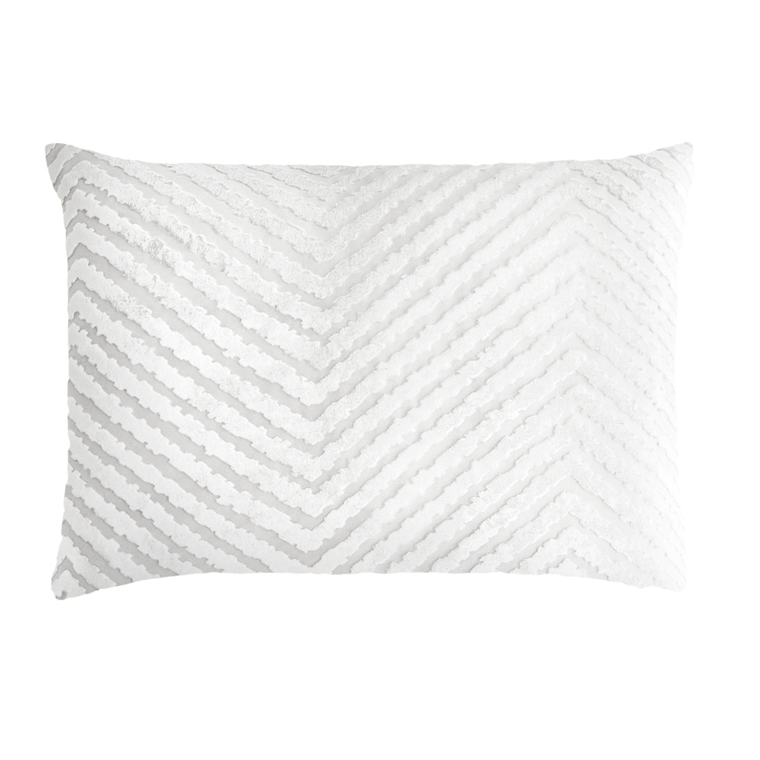 White Chevron Decorative Pillow by Kevin O'Brien Studio | Fig Linens