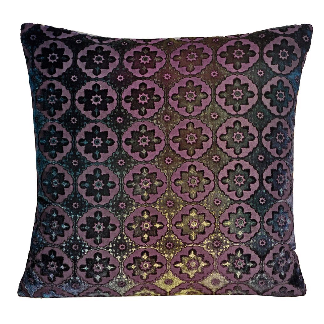 Fig Linens - Peacock Small Moroccan Decorative Pillow by Kevin O&#39;Brien Studio