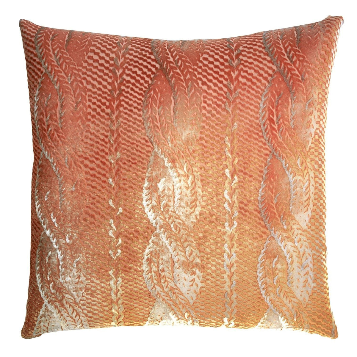 Mango Cable Knit Velvet Pillow by Kevin O&#39;Brien Studio | Fig Linens