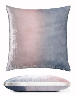 Kevin O'Brien Studio Moonstone Velvet Color Block Pillow - Back - Fig Linens