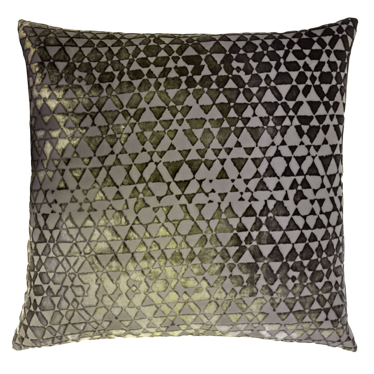 Oregano Triangles Velvet Pillow by Kevin O&#39;Brien Studio | Fig Linens