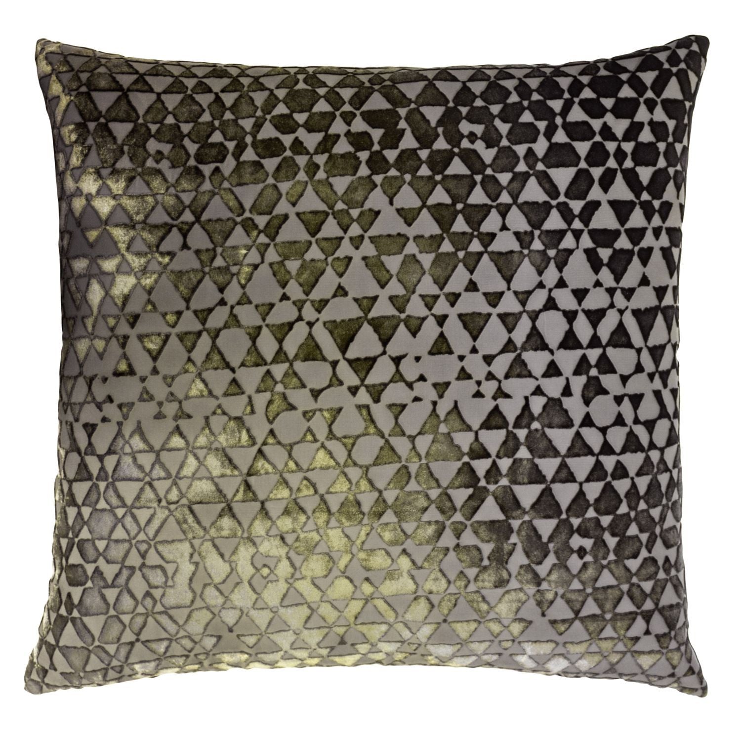 Oregano Triangles Velvet Pillow by Kevin O'Brien Studio | Fig Linens