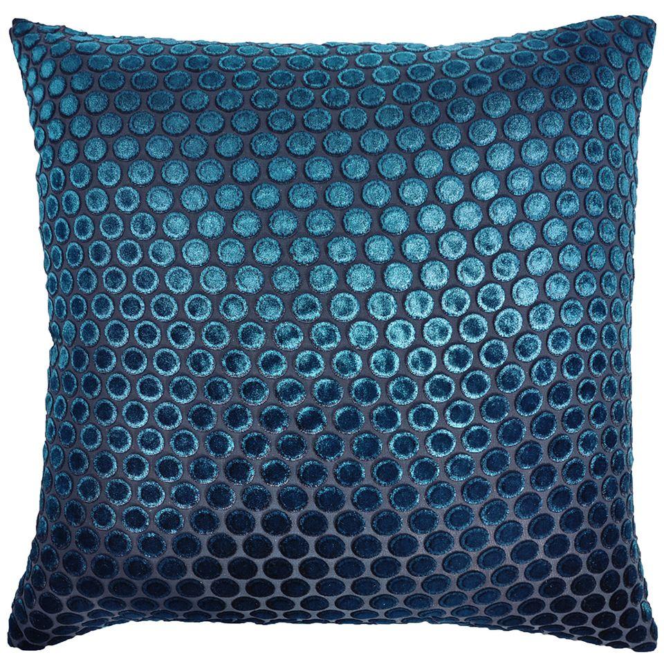 Dots Cobalt Black Velvet Pillows by Kevin O&#39;Brien Studio | Fig Linens