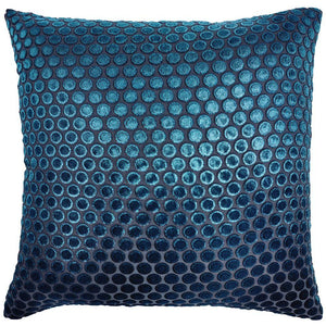 Dots Cobalt Black Velvet Pillows by Kevin O'Brien Studio | Fig Linens