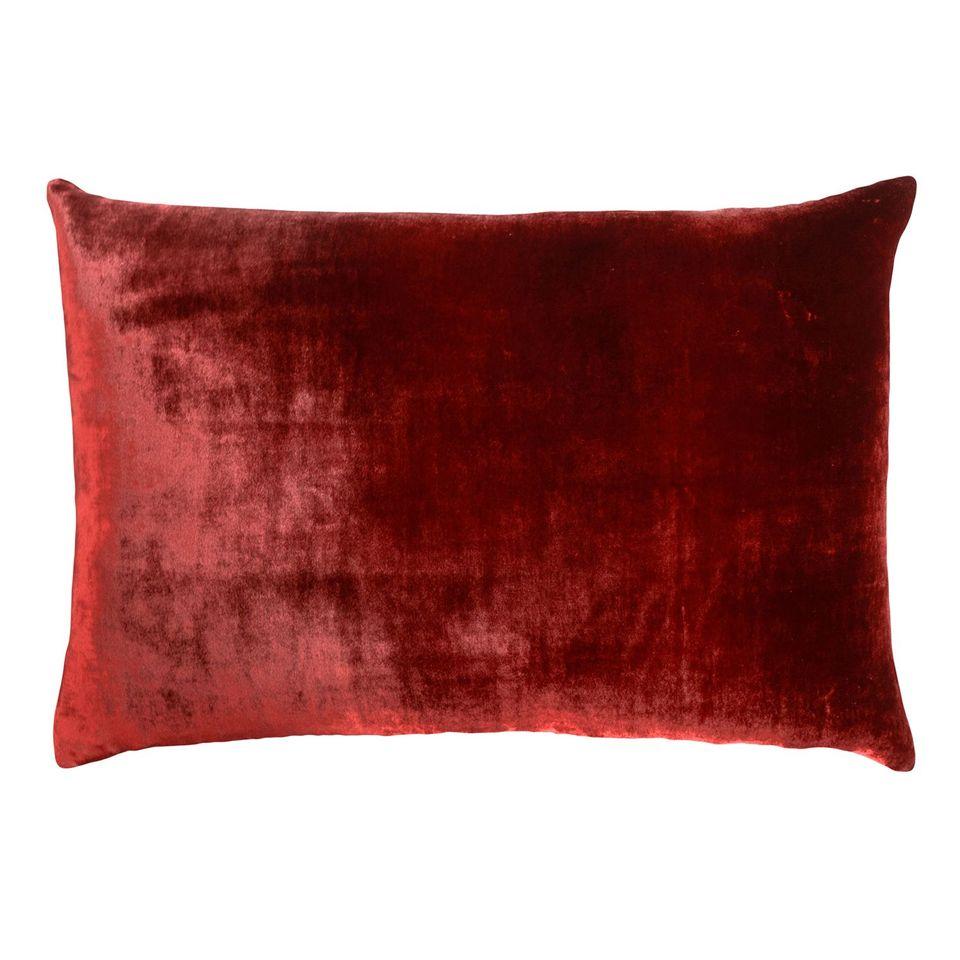 Paprika Ombre Velvet Decorative Pillow by Kevin O'Brien Studio | Fig Linens