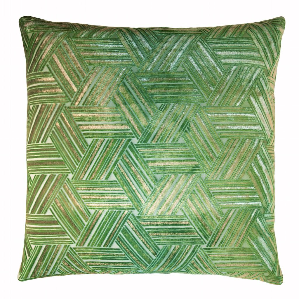 Grass Entwined Velvet Pillow by Kevin O&#39;Brien Studio | Fig Linens