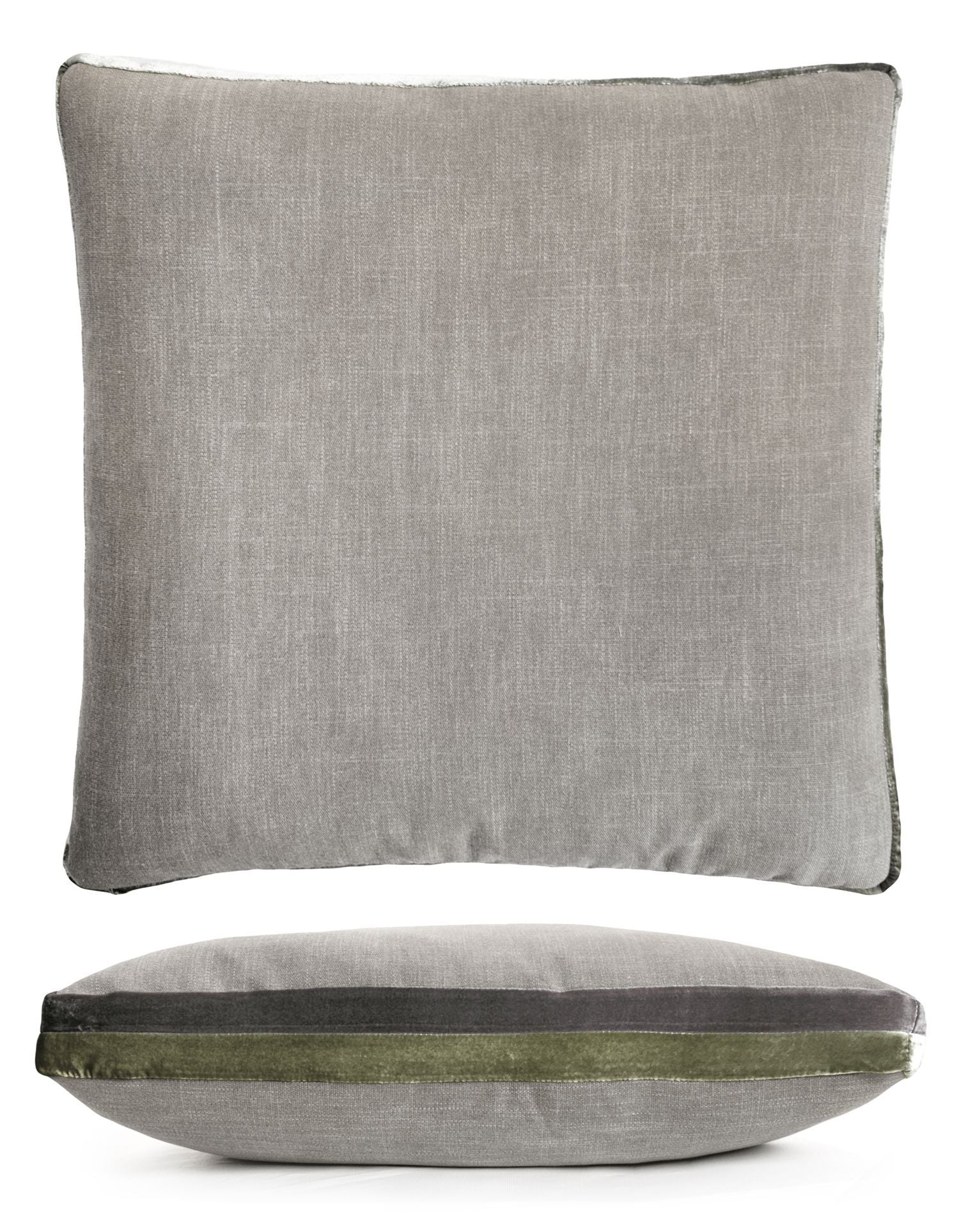 Oregano Double Tuxedo Square Pillow by Kevin O'Brien Studio | Fig Linens