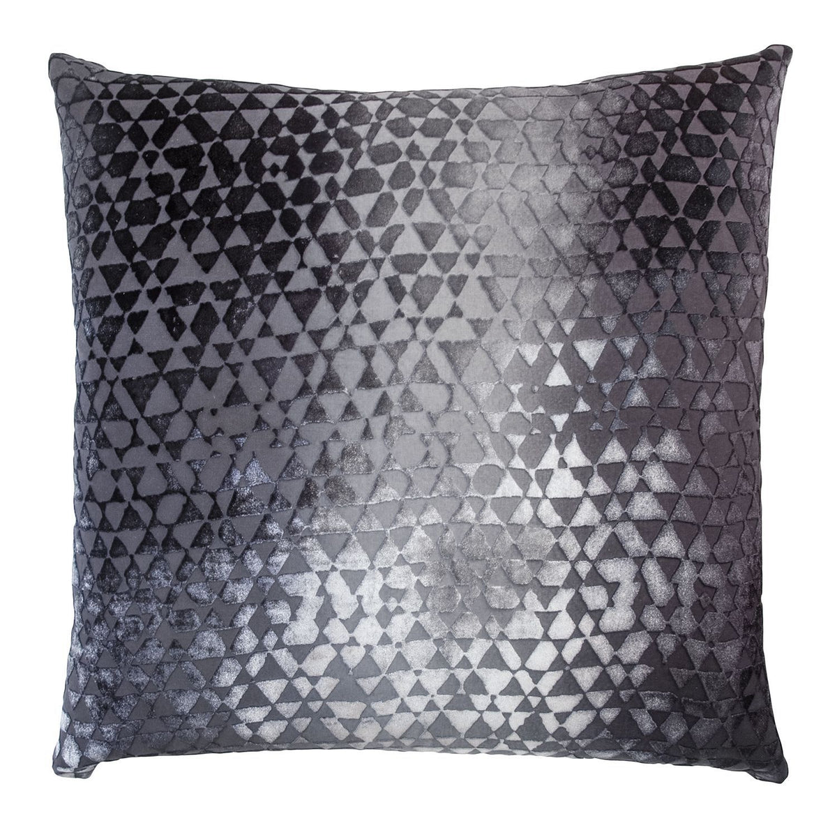 Smoke Triangles Velvet Pillow by Kevin O&#39;Brien Studio | Fig Linens