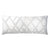 Fig Linens - Kevin O'Brien Studio Net White and Grey Velvet Applique Large Boudoir Pillow
