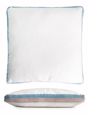 Robin's Egg Double Tuxedo Pillow by Kevin O'Brien Studio | Fig Linens