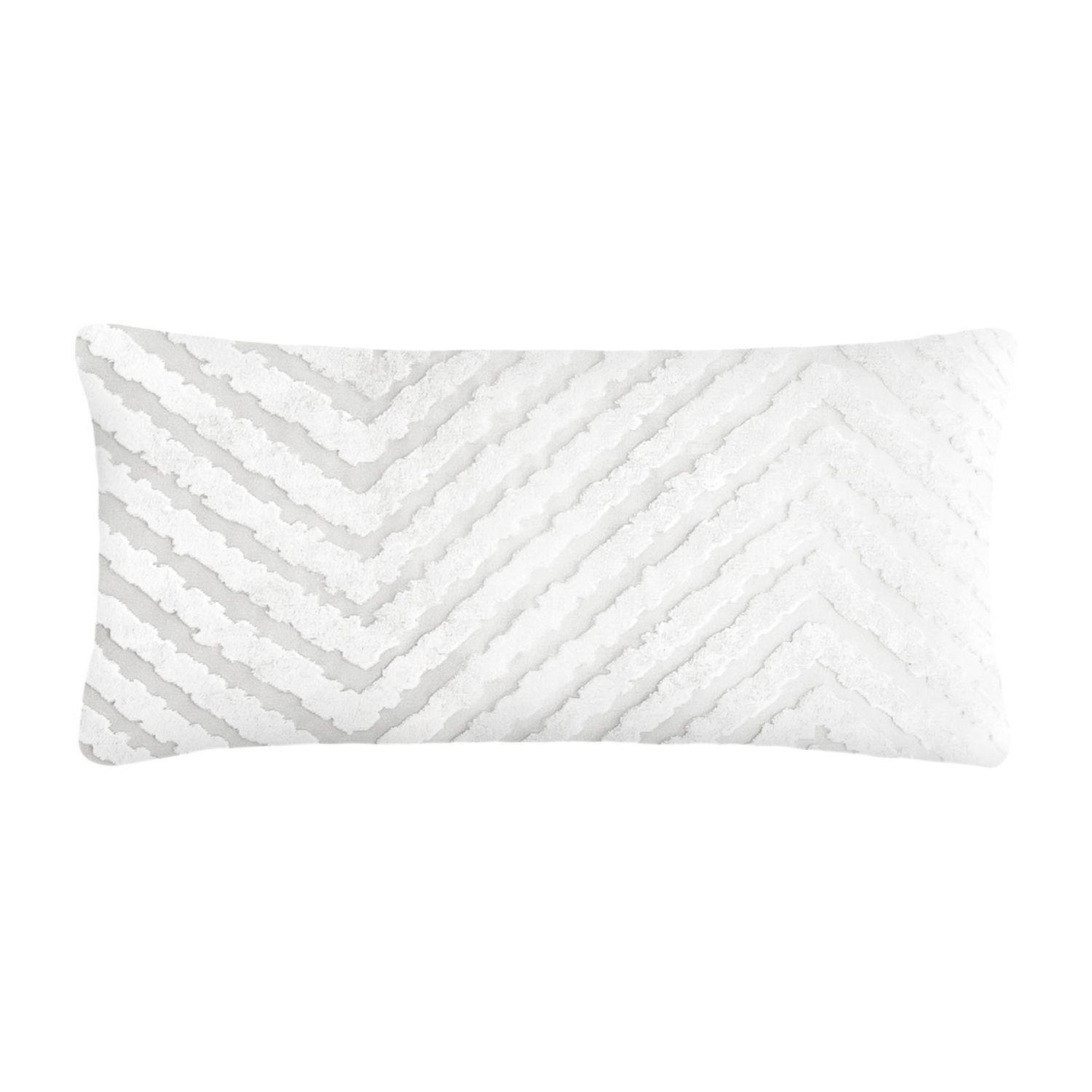White Chevron Boudoir Pillow by Kevin O'Brien Studio | Fig Linens