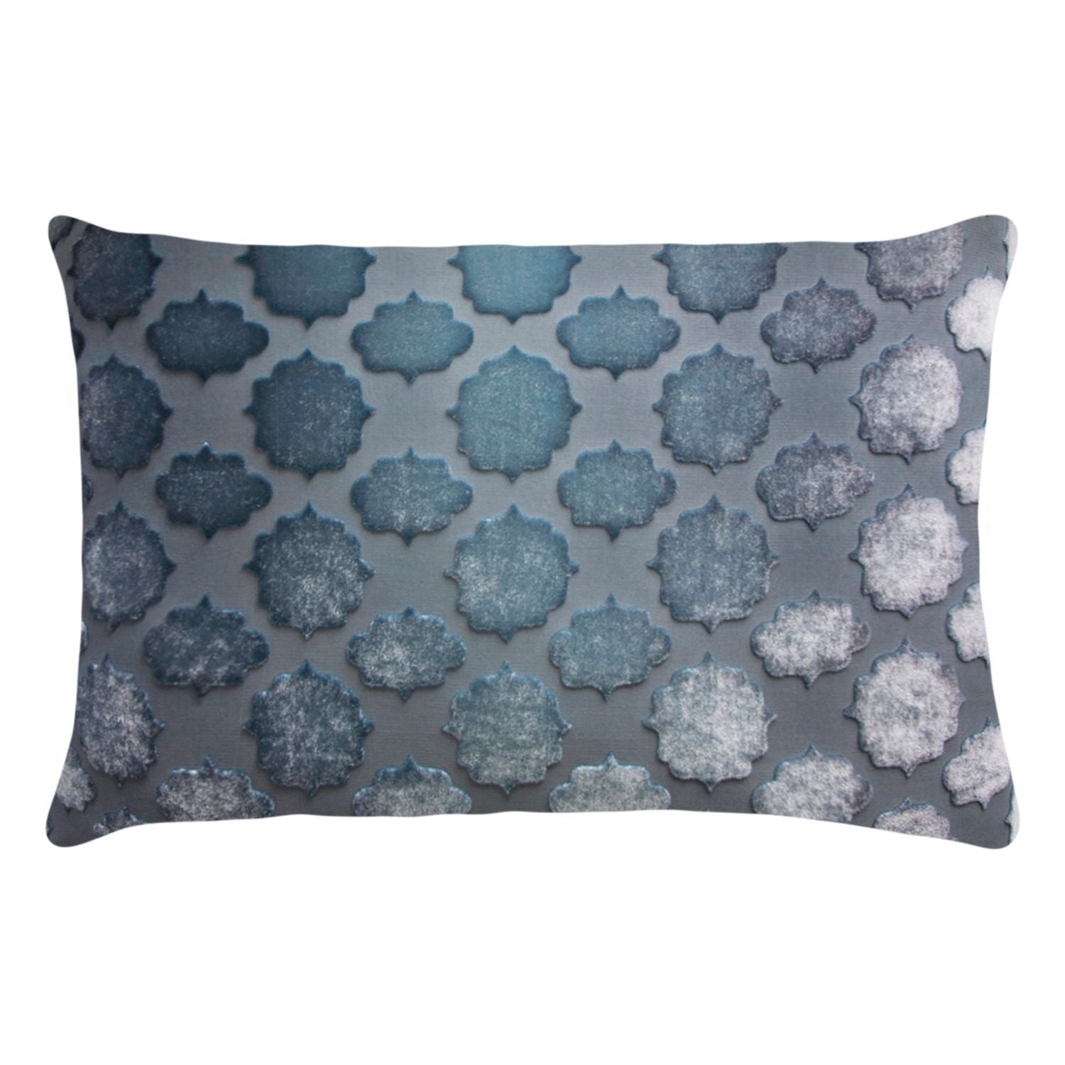Fig Linens - Mod Fretwork Velvet Dusk Pillows by Kevin O’Brien Studio