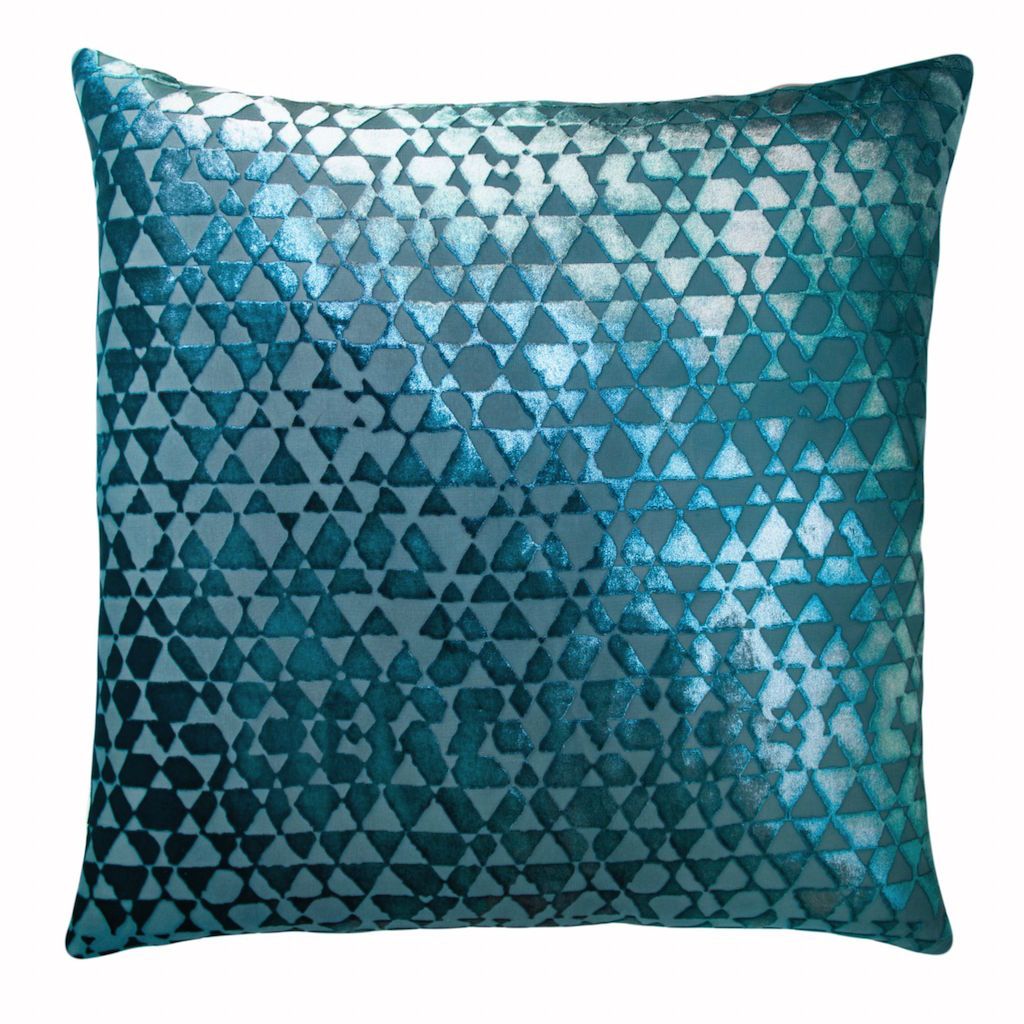 Fig Linens - Pacific Triangles Decorative Pillow by Kevin O&#39;Brien Studio
