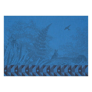 Fig Linens - Foret Enchantee Blue Table Linens by Le Jacquard Français - Placemat