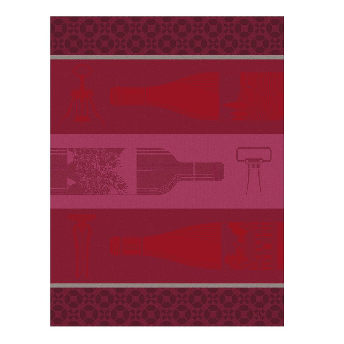 Vin en Bouteille Red Tea Towels by Le Jacquard Français | Fig Linens
