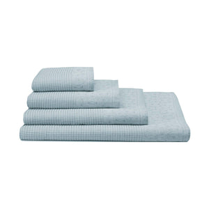 Lula Blue Ice Linen Bath Towels by Le Jacquard Français | Fig Linens