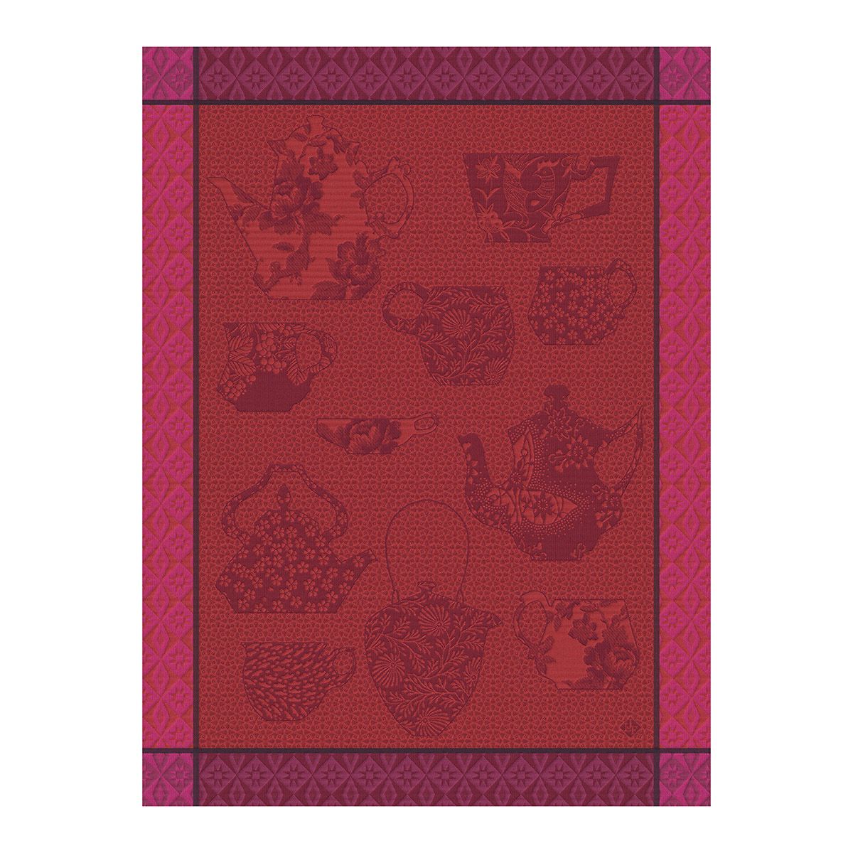 Comptoir Du Thé Pink Tea Towels by Le Jacquard Français | Fig Linens