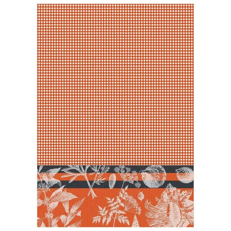 Fig Linens - Abbaye Coral Hand Towels by Le Jacquard Français