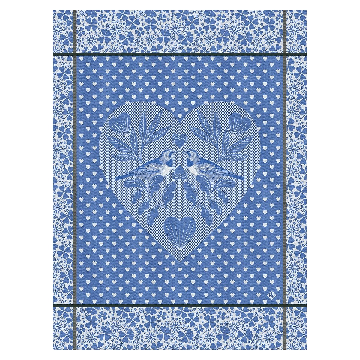 Amour Blue Tea Towels by Le Jacquard Français - Fig Linens