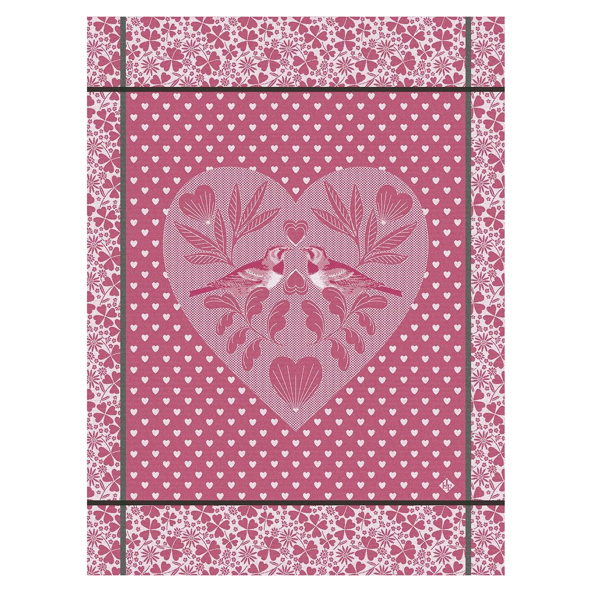 Fig Linens - Amour Pink Tea Towels by Le Jacquard Français
