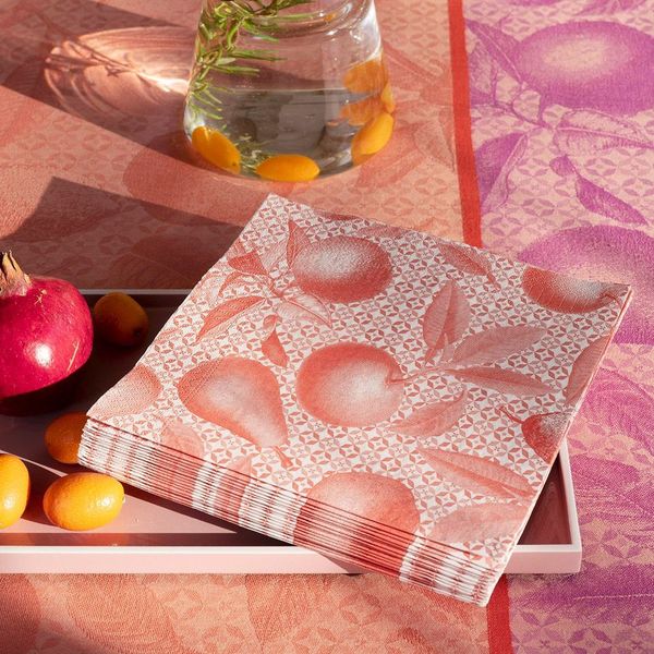 Arrière Pays Pink Paper Napkins by Le Jacquard Français - Fig Linens 