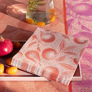 Arrière Pays Pink Paper Napkins by Le Jacquard Français - Lifestyle - Fig Linens